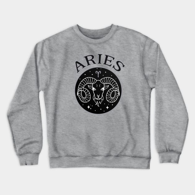 Aries Star Sign Zodiac Horoscope Cheeky Witch® Crewneck Sweatshirt by Cheeky Witch